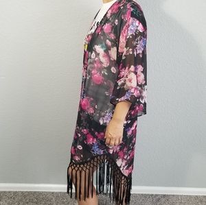 Sans Souci Floral Open Front Kimono